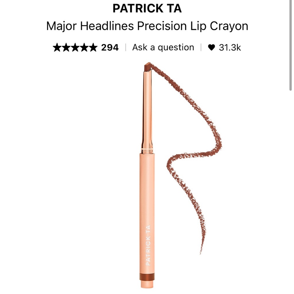 patrick ta lip liner “oh she’s single”